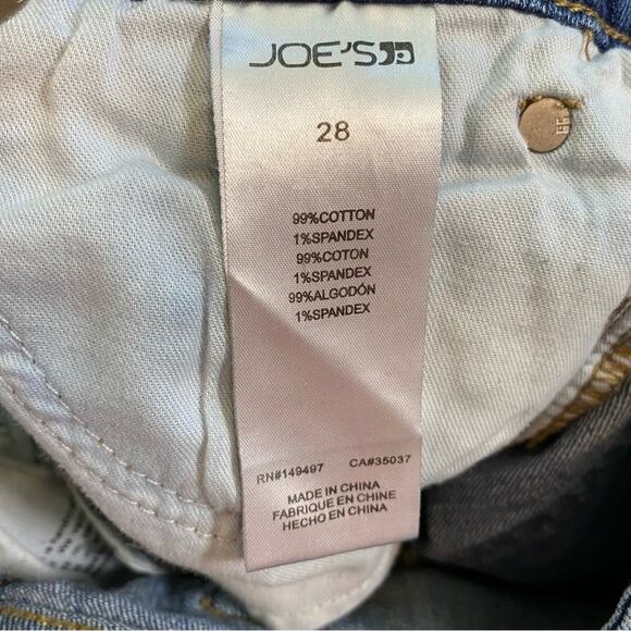 Joe’s Jeans Womens Mid Rise Midi Cuffed Hem Jean Shorts Size 28 Dark Wash Denim - Picture 5 of 10